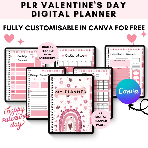 PLR Valentine's day DIGITAL planner